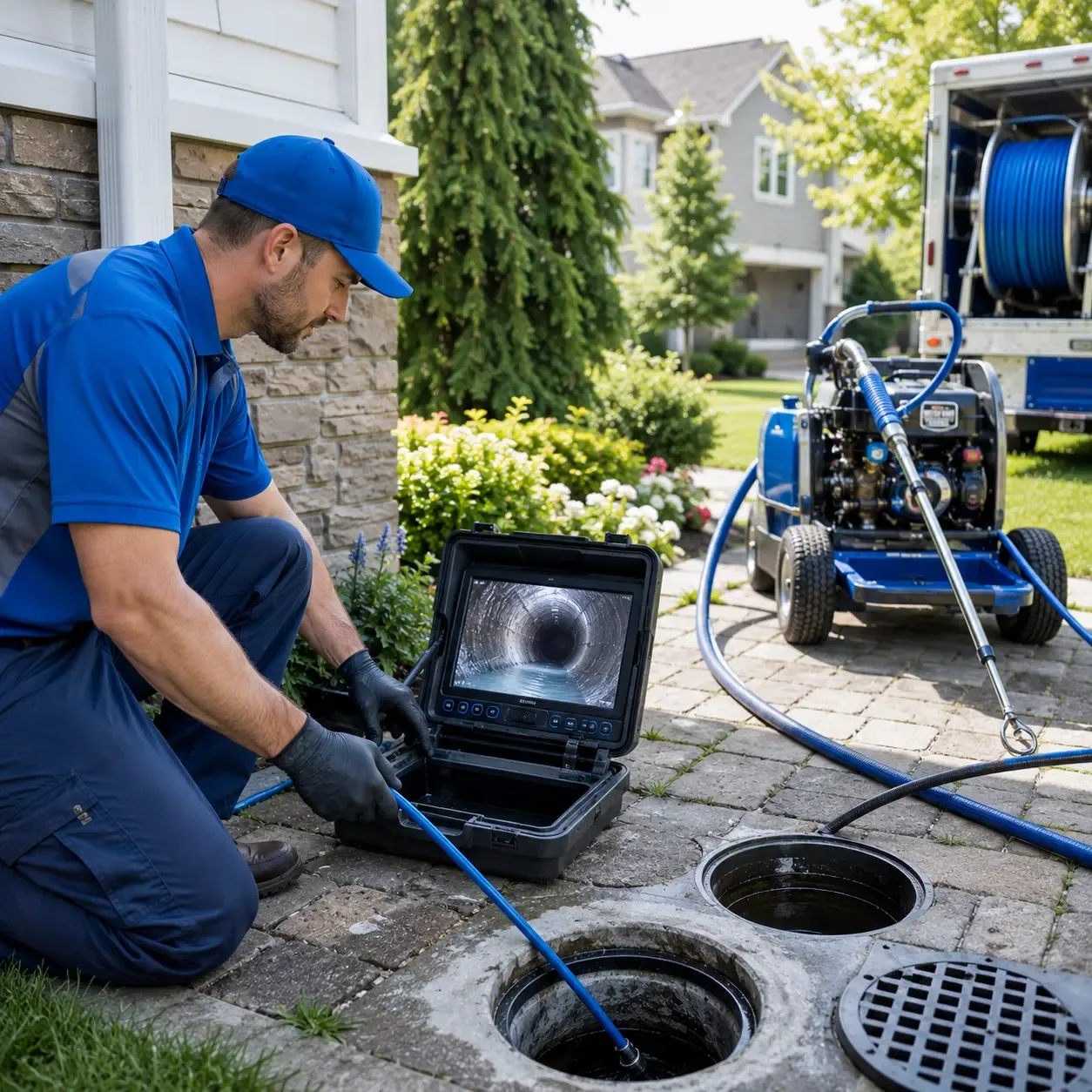Outdoor drain cleaning professionals serving Bellevue, IA